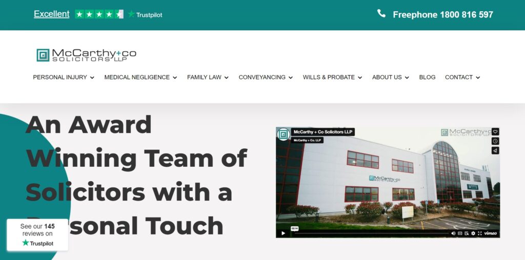 McCarthy + Co Solicitors LLP homepage