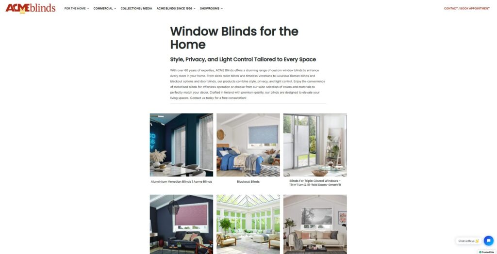 acme blinds homepage