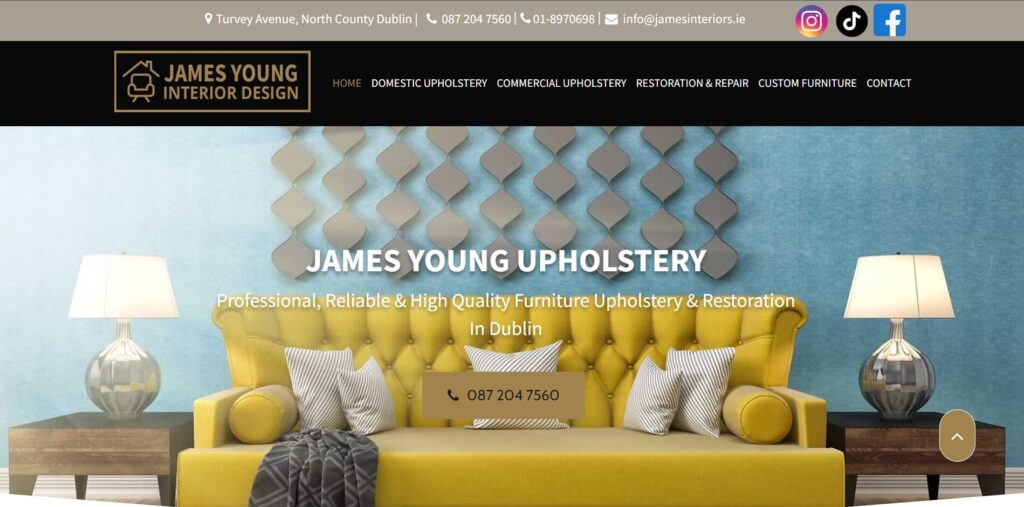 James Young Upholstery homepage