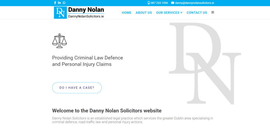 Danny Nolan Solicitors homepage