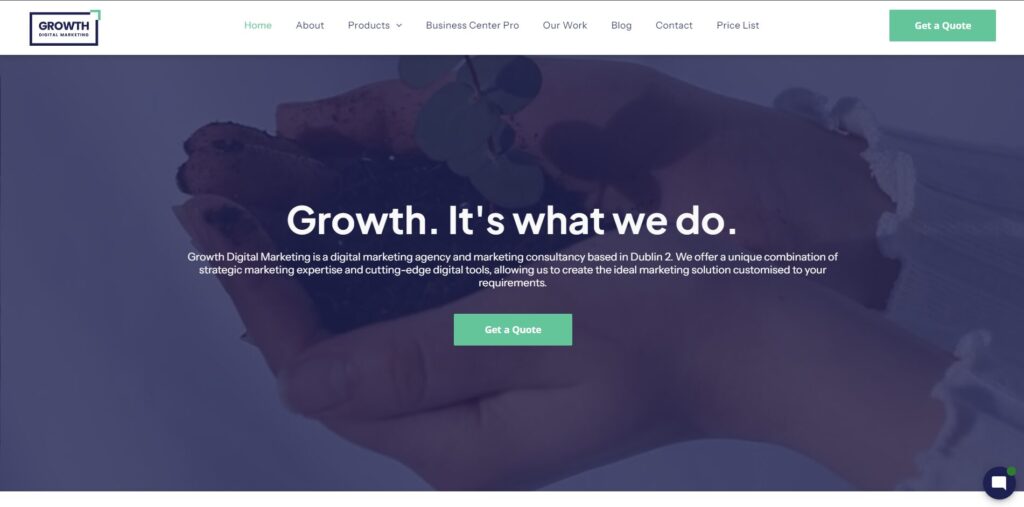 Growth Digital Marketing homepage