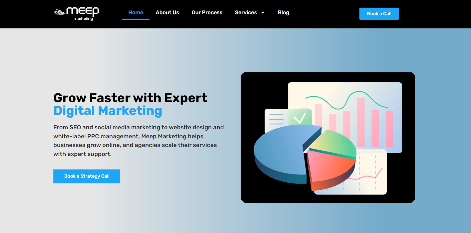 Meep Marketing homepage